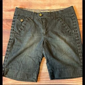 Soft denim Bermuda shorts